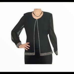 🔴3 piece Black Skirt Suit